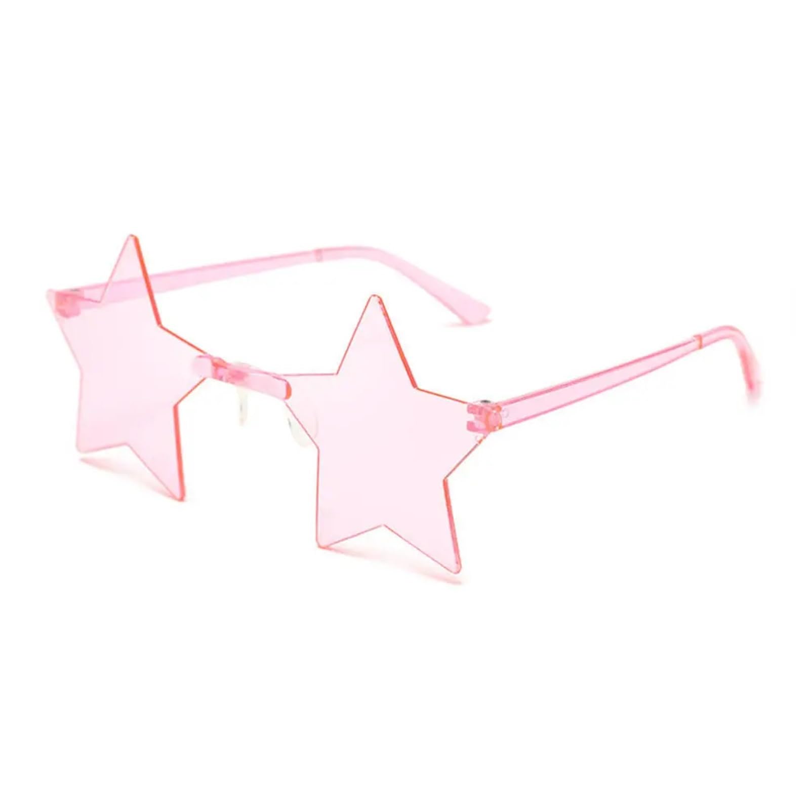 20Pc Thin Slice Star Sunglasses Candy Color Frameless Personality Dazzle Ball Pentagram Glasses For Night Out Party(Color 2)