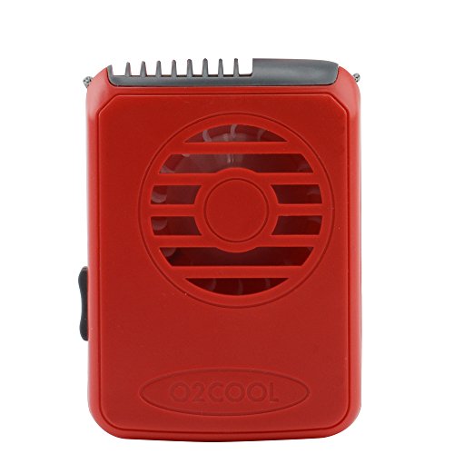 O2COOL Deluxe Necklace Fan, Red