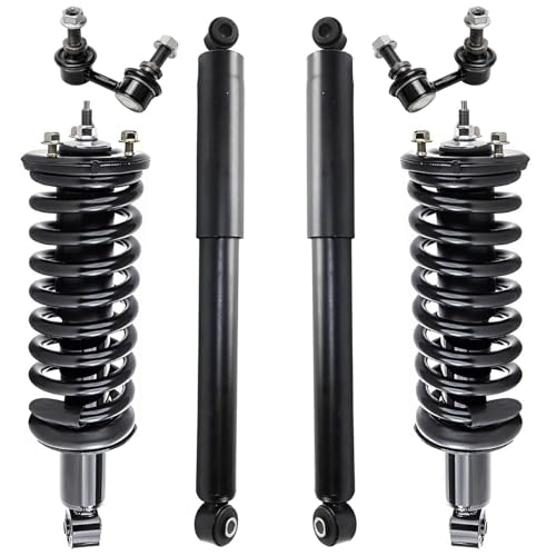 Image of Detroit Axle - 4WD Front Struts & Coil Spring Sway Bars + Rear Shock Absorbers Replacement for 2005-2019 Nissan Frontier 4.0L
