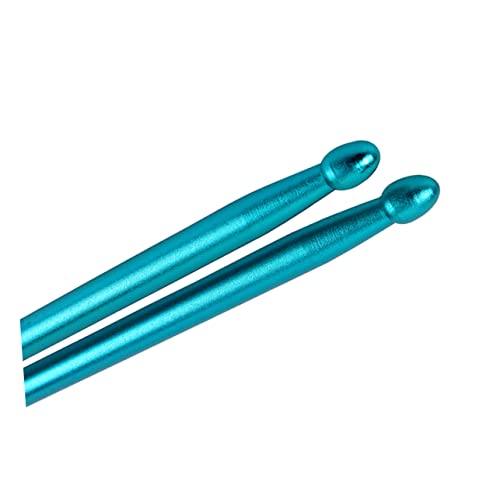 Baquetas para batería Abaodam, juego de 1 par, material aleación de aluminio, color azul, para práctica en pad de batería miniatura 5