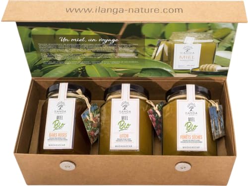 Ilanga Nature - Coffret Cadeau - La Collection de 3 MieLs 250g - BIO