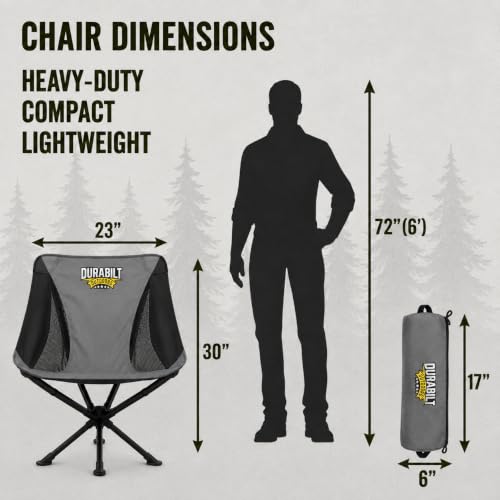 Silla DuraBilt All-Arounder Plegable y Giratoria 360° Ligera para Camping miniatura 2