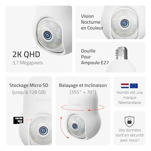 Caméra de surveillance extérieure pour ampoule E27 afin de protéger sa maison - 2