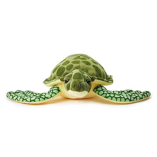 Zappi Co Children's 100% Recycled Realistic Lifelike Large Plush Toy - Soft & Cuddly Stuffed Animal for Boys and Kids (32cm Width) (Sea Turtle) - Image 3