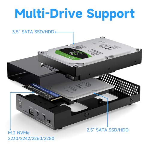 Estación de acoplamiento para discos WAVLINK NVMe M.2 a SATA miniatura 2