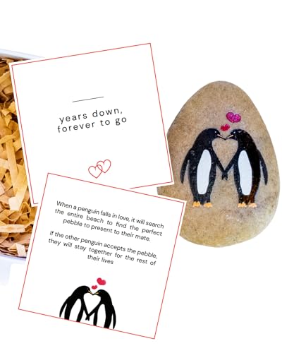 Wedding Anniversary Penguin Pebble Gift - Years Down, Forever to