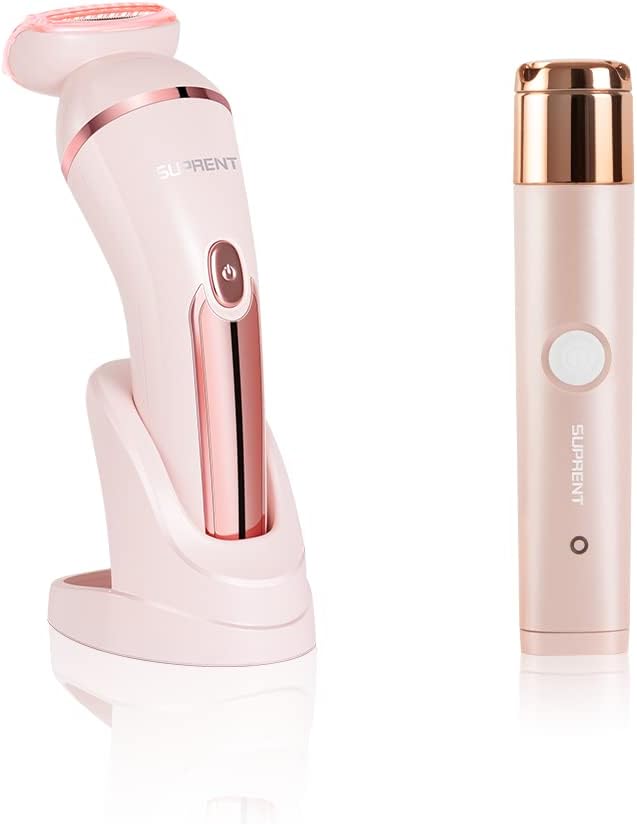 Amazon.com: SUPRENT Electric Razors for Women+Facial Hair Remover for ...