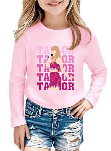 Image of Girl Country Music T-Shirt - Kids Singer Letters Graphic Birthday Shirts Gifts Fan Song Tour Concert Outfit Top