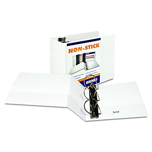 Samsill 5-Inch Non-Stick D-Ring View Binder, White (16407)