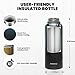 RAYMYLO Insulated Water Bottle 32 oz, Triple Wall Vacuum Stainless Steel (Cold for 48 Hrs, Hot for 24Hrs), Leak Proof & Non-BPA, 32oz Hydro Water Flask with Paracord Handle & Straw Spout Lids