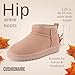 CUSHIONAIRE Women's Hip 2 Genuine Suede Ankle Snow Boots - Pull-On with Cozy Faux Shearling Lining, +Memory Foam, Fall Shoes For Women 2024, Pink 9