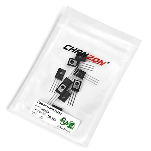 Chanzon BD679 TO-126 NPN Power BJT Bipolar Junction Transistor, Medium Power Complementary Silicon Transistor (Pack of 10pcs)