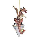 Design Toscano Diamond Dragon Gothic Holiday Christmas Ornament, Single, Full Color