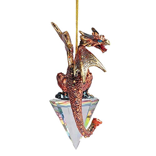 Design Toscano Diamond Dragon Gothic Holiday Christmas Ornament, Single, Full Color