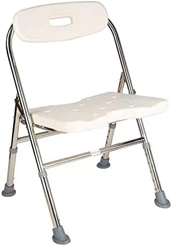 Amazon Com Elderly Assis One Piece Shower Chair Premium Series Shower Chair With Back Adjustable Bath Chair For Seniors Disabled Injured Pregnant Woman White Supports Up To 330 Lbs Health Household