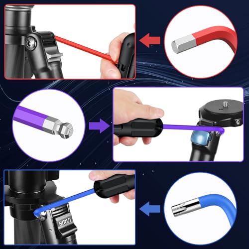 Image of 27PCS Color Allen Key Set, Ball&Star Hex Key Set, T Handle Allen&Torx Wrench Set, Metric Allen Wrench Set with Chrome Vanadium Steel, for Bicycle Repair, Household DIY, 1.5-10mm, T10-T50, 1 /16-3 /8