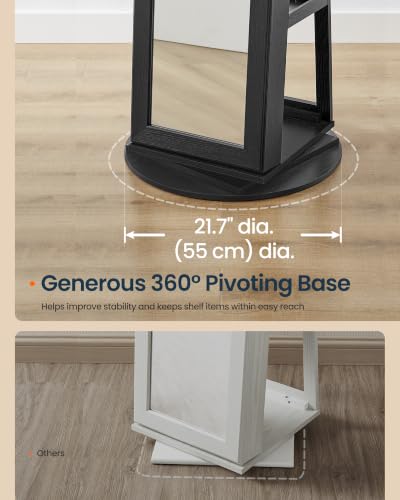 Image of SONGMICS HOME Standing Jewelry Cabinet, Full Length Mirror with Storage