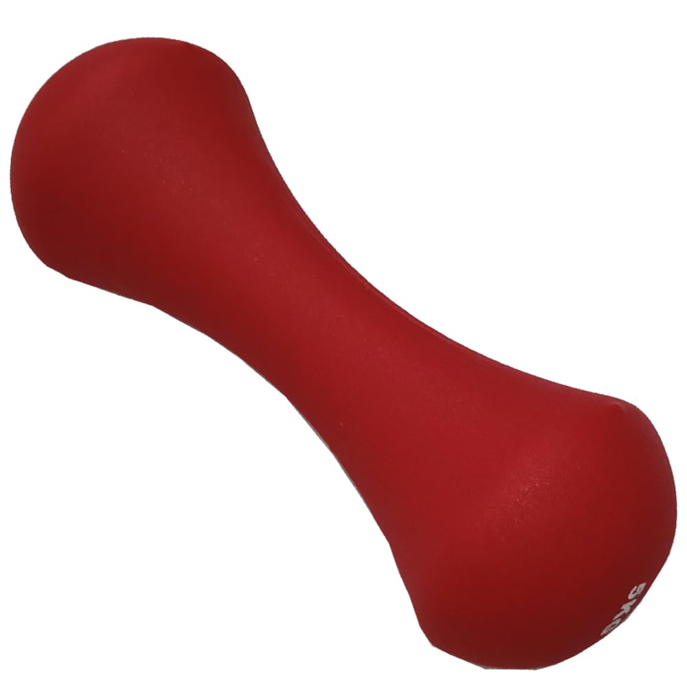 Juego de 2 mancuernas de neopreno para mujeres y hombres, ideal para gimnasio en casa, entrenamiento, pilates, 2 kg + 2 kg/4.4 + 4.4 libras (rojo)
