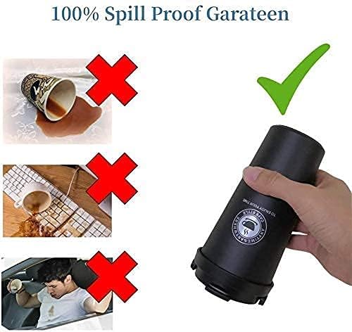 Image of STARFLYER 500ml Tumbler with Handle, Lid, Stainless Steel Vacuum Insulated Water Bottle Adventure Travel Mug Quencher for Iced Coffee, Hot and Cold Tea, Beverage- (Black Handle)