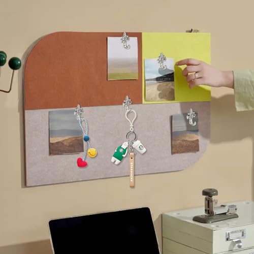 Image of Push Pin Picture Hooks,20pcs Push Pin Hangers, Thumb Tacks for Hanging, Bulletin Board Hooks, Zinc Alloy Pin Photo Frame Hooks for Picture,Canvas,Office,Clock,Mirror,etc. (Silver)