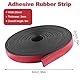 FWEEK Gummistreifen Selbstklebend, 6m×20mm×3mm, Neoprenmatten Gummiplatten, Vollgummi Gummiprofil, Vollgummiprofile für Abdichtung, DIY, Bodenschutz, Stoßdämpfung, Anti-Rutsch