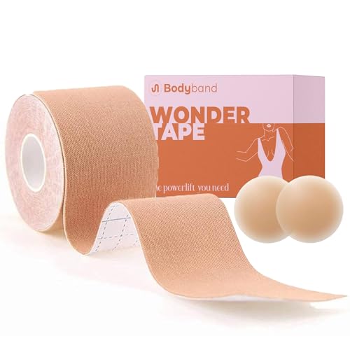 Bodyband BoobTape for Women & Breast Tape Breast Lift for Strapless Dress Nipple Tape for Women - Multipurpose Body Tape for Women Push Up Breast Lift Bra Booby Tape for Breast