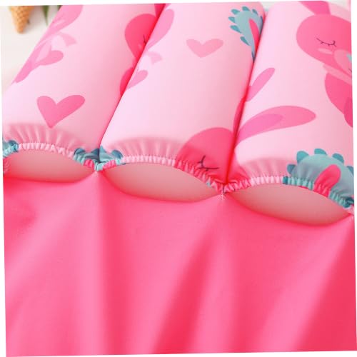 Traje de baño flotante para niños pequeños con estampado de conejo azul 3