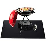 Grillteppich Grillunterlage Grillmatte BBQ Matte Bodenschutz Unterlage Faltbar, Feuerschale Matte wasserdichte Spritzer Verhindern Für Outdoor Terrasse Gras Holz-Feuerstelle/Gas Feuerstelle