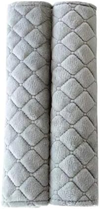 Seat Belt Pads,2 Pack Plush Seat Belt Harness Pads Cushion an Cover Shoulder Straps for Adults and Children for Car Seat Belt Backpack Shoulder Bag Grey