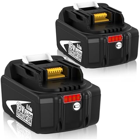 GERIT BATT Upgraded 6.0Ah BL1860B Replacement for 18V Battery Compatible with 18 Volt BL1850 BL1840BL1840B BL1830 BL1830B BL1815 BL1815B LXT400 Cover
