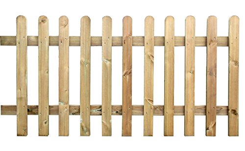 Image of Ruby Pressure Treated Wooden Picket Fence Panel 6ft Sections 3FT (01)
