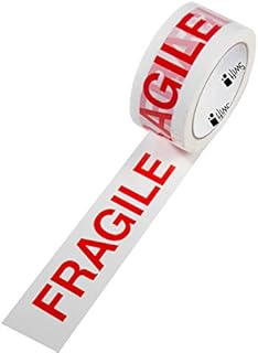 Fragile Printed Packaging Packing Adhesive Tape Rolls for Parcels Boxes Extra Strong Heavy Duty Secure and Sticky 48mm x 66m