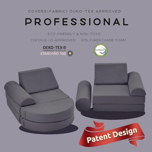 jela Kindercouch,14-Teilige Kids Kindersofa Spielsofa für Kinder, Modulares Kinder Sofa aus Schaumstoff, Kuschelecke im Kinderzimmer,zum Spielen,Kreativsein,Schlafen (Holzkohle)