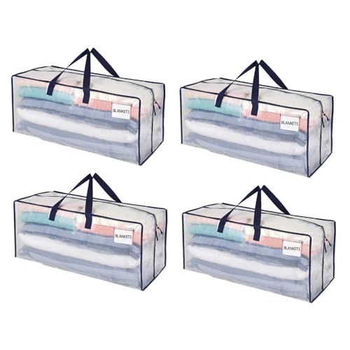 Image of VENO 4 Pack Heavy Duty Moving Bags with Backpack Straps, Zippers & Handles, Extra Large Packing Bags for College Dorm Essentials, Moving Supplies Alternative to Cardboard Moving Boxes