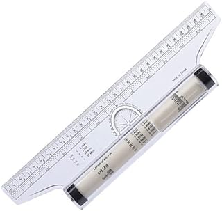 BDHI 1pc 12 Inch Rolling Ruler Measuring Rolling Ruler Drawing Parallel Rolling Ruler Multipurpose Drawing Parallel Rolling Ruler Student Measuring Ruler Tool for Artists Architects Engineers (Y112-1)