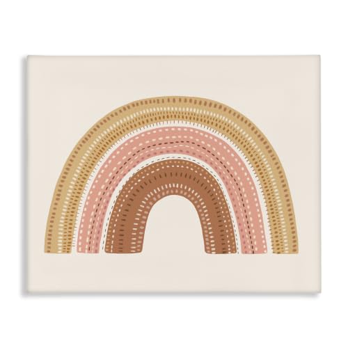 Earthly Boho Rainbow Stitch, 24 x 30 Inch Canvas Wall Art