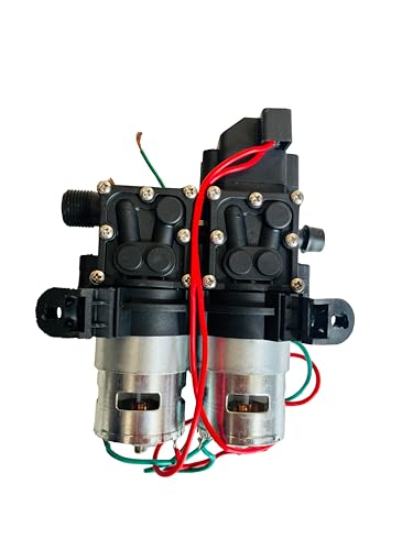 Image of Earth High Pressure Pumps 12v DC Water Pump Diaphragm Pump Double Motor Pump Without Cover,Motor (250 PSI FLOW RATE- 4452 Copper 10 Leter Par Minute. without cover
