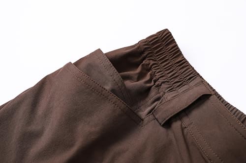 Cromoncent Men's Casual Stretch Straight-Fit Cargo Hiking Outdoor Jogger Pants Pockets4