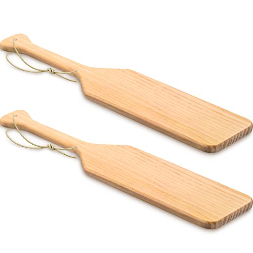 Outus 2 Pieces 15 Inch Unfinished Wooden Paddle Solid Pine Wood Paddle for Traditional Greek Arts, Crafts, Sorority, Fraternity and Home Decoration