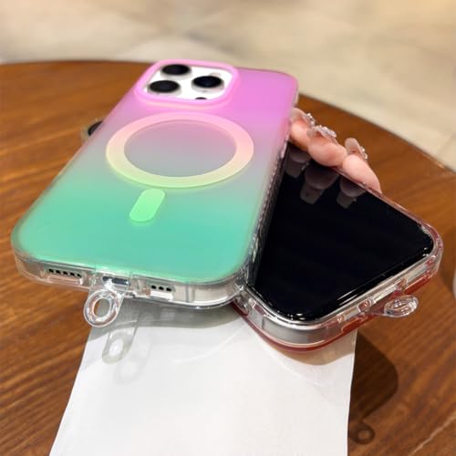 Coque iPhone 15 Pro Max antichoc avec dragonne magnétique pour éviter les chutes accidentelles - 2