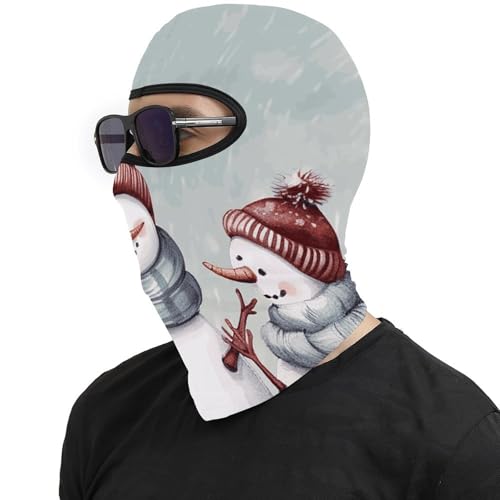 Pasamontaña térmico para hombre y mujer, máscara facial con estampado de muñeco de nieve, ideal para esquí, motocicleta y clima frío miniatura 4