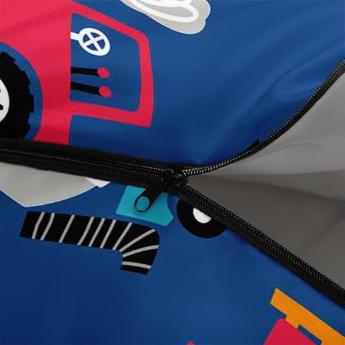 XYNHML Truck Printed Camping Sleeping Bag Warm & Cool Weather Waterproof Backpacking Cable Cars Sleeping Bag All Seasons Camping, for Adult Kid Boy Girl Teen Camping Gear Equipment, Traveling Hiking