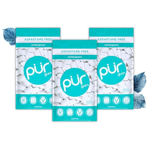 Buy PUR Gum Aspartame Free Chewing Gum 100 Xylitol Natural Wintergreen