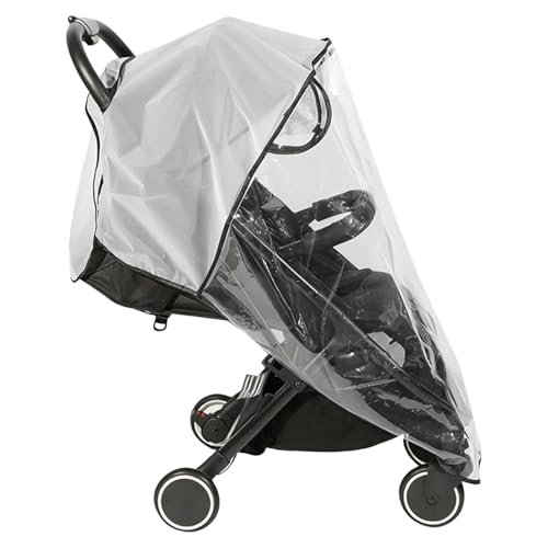 Wemoralix Universal Pram Rain Cover with Window, EVA Stroller Rain Cover,Baby Buggy Cover Protect from Sun, Dust & Snow