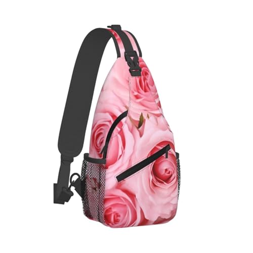 Bolso Cruzado de Pecho para Hombre Negro con Diseño Floral miniatura 2