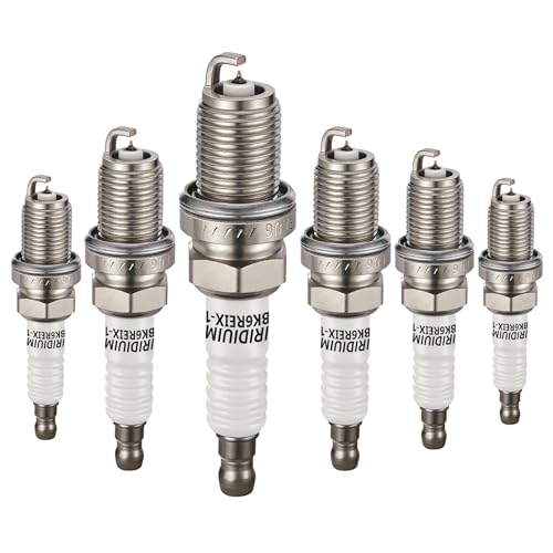 Image of Set of 6 Iridium Spark Plugs 4504 Compatible with Dogde Dakota Durango Nitro Ram 1500 Commander Grand Cherokee Liberty Raider 3.7L 4.7L V6 V8 Engine Replacement for PK20TT 4504 Spark Plug