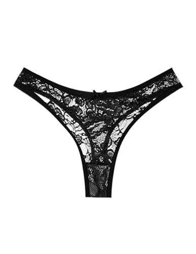 Image of Murimia Sexy Seamless Thongs for Women Lace Underwear Breathable Low Rise T-Back Panties