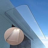 Vordach Haustür Überdachung Haustürvordach Polycarbonat Türdach Überdachung Für UV, Regen und Schneeschutz,Bogenlänge 40cm/15.8in