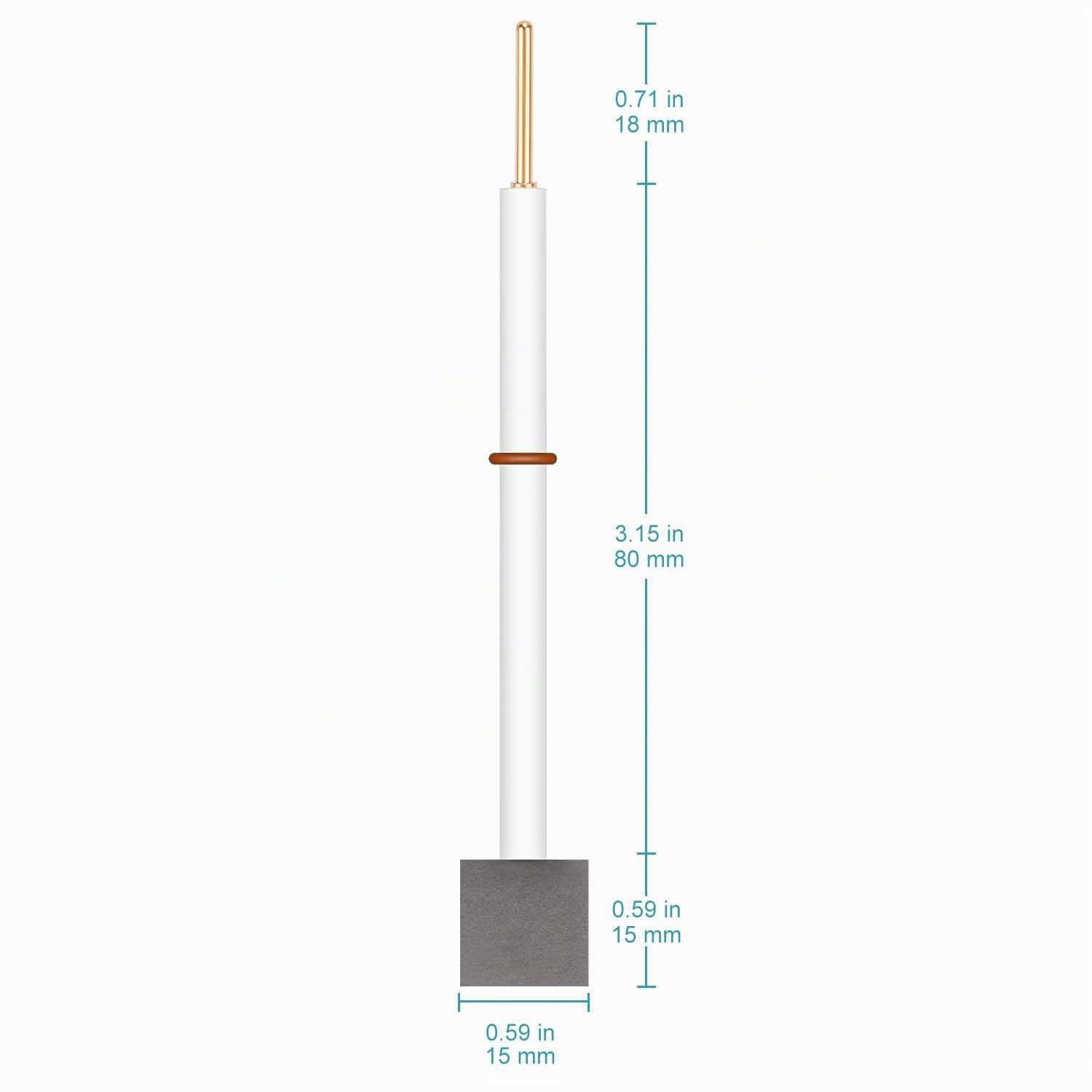 stonylab Electrodo Lámina de Grafito, Pureza del 99,95% 15 x 15 x 3 mm Cátodo de Grafito con Varilla de Cobre para Laboratorio Electroquímico