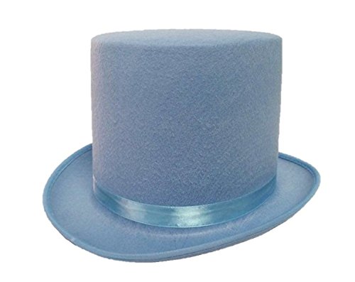 Jacobson Hat Company,Dumb and Dumber Style Baby Blue Felt Top Hat Adult Tuxedo Costume Accessory Prom